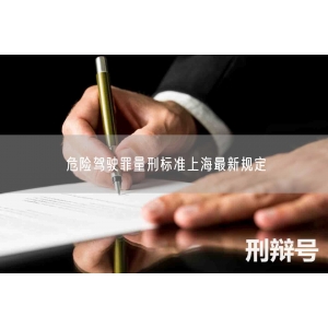 危险驾驶罪量刑标准上海最新规定