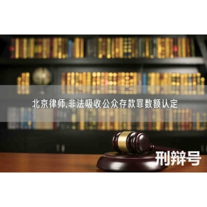 北京律师,非法吸收公众存款罪数额认定