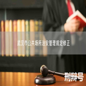 武汉市公共场所治安管理规定修正